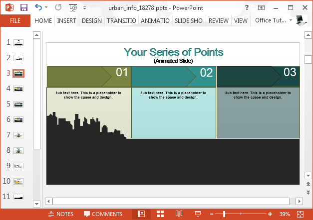 Series slide in PowerPoint