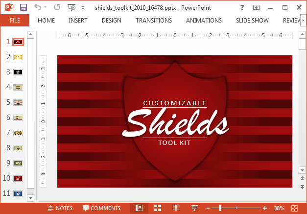 Shield logo Powerpoint template