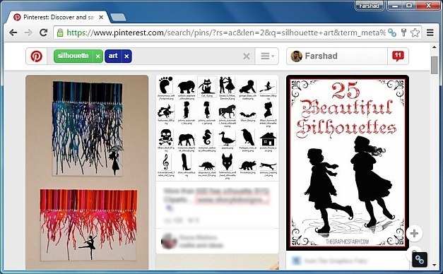 Silhouette art at Pinterest