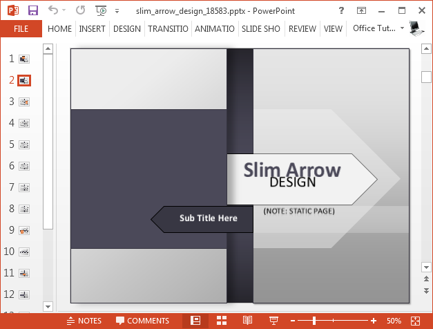 Slim arrow presentation template