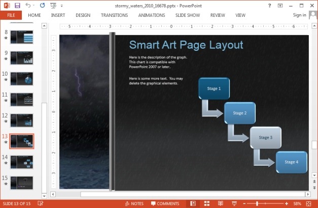 SmartArt with storm animation