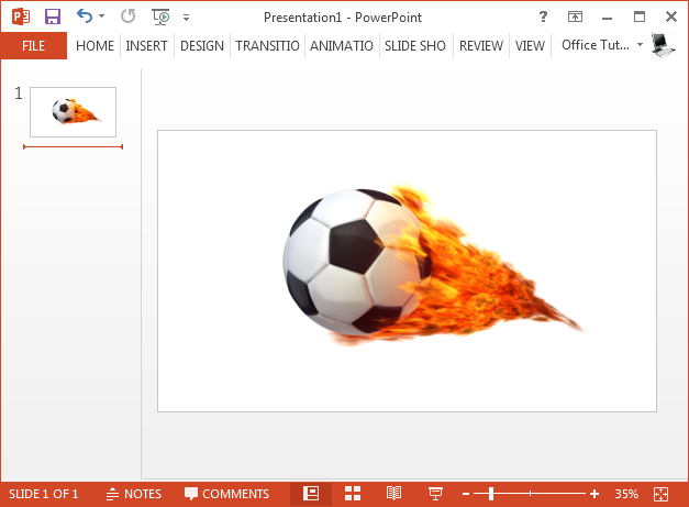 Soccer ball on fire clipart