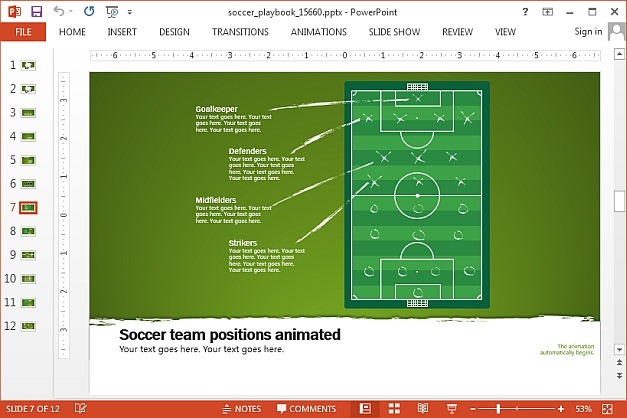 Soccer field map