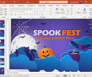 Spookfest autumn Halloween PowerPoint template