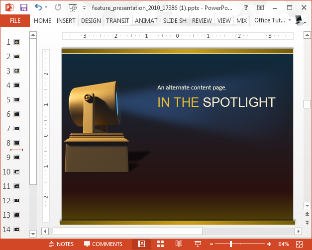 Spotlight animation