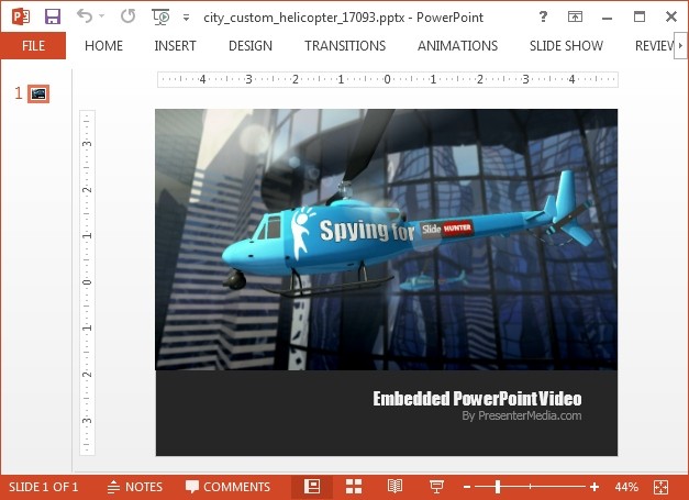 Spy helicopter video background for PowerPoint