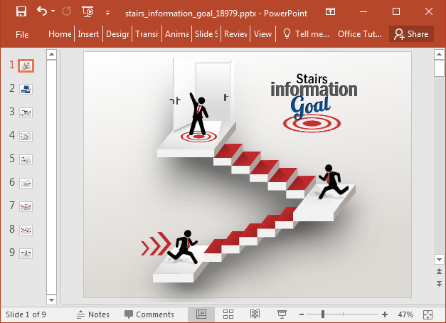 Stairway template for PowerPoint