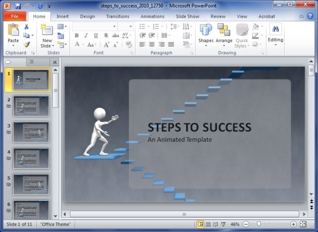 Steps To Success Animated PowerPoint Template