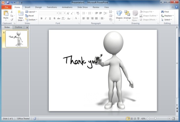 Stick Figure Drawing Thank You