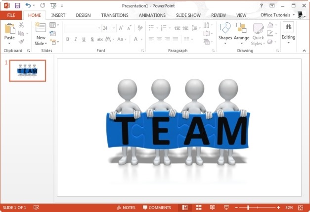 Stick Figures Team Puzzle Clipart