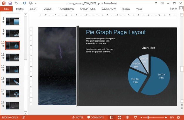 Storm animation in chart slide