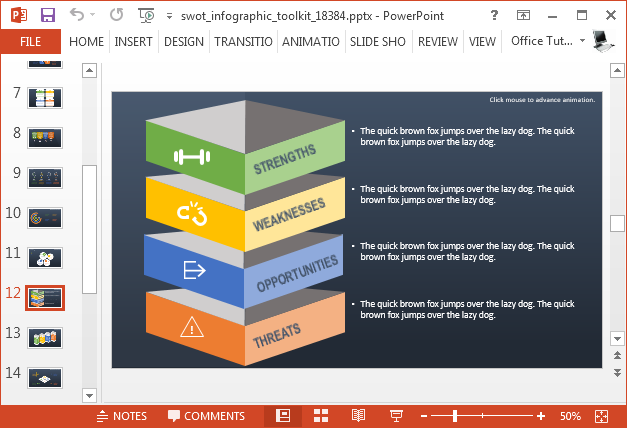 Swot analysis PowerPoint diagram