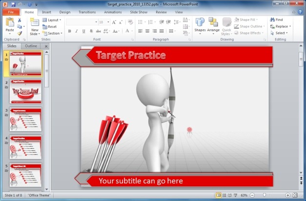 Target Practice PowerPoint Template