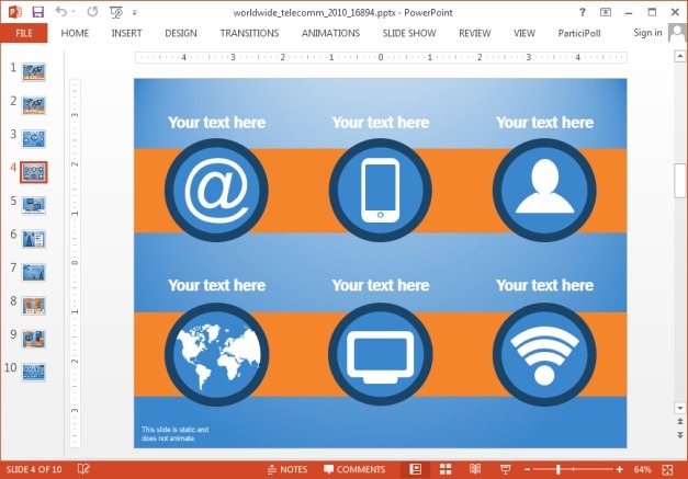 Telecom template for PowerPoint