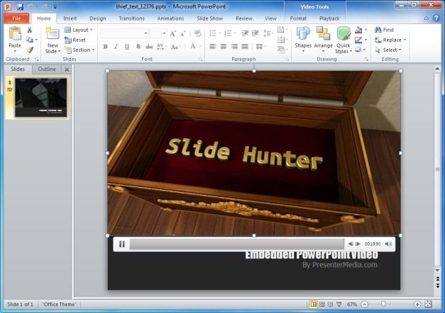 Thief Text PowerPoint Template