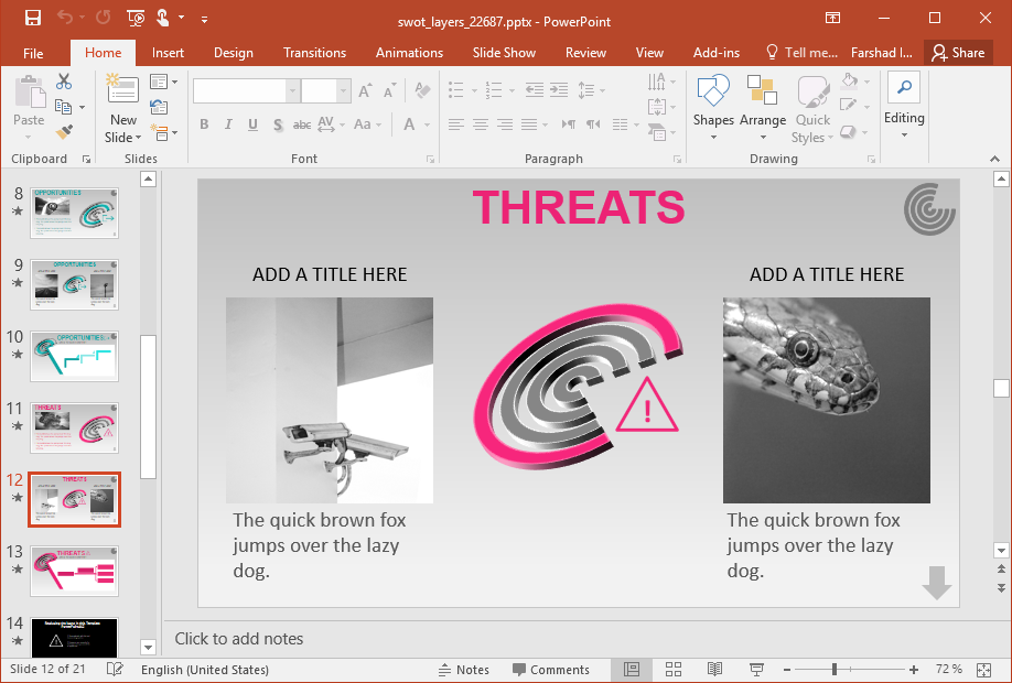 Threats SWOT Analysis Diagram