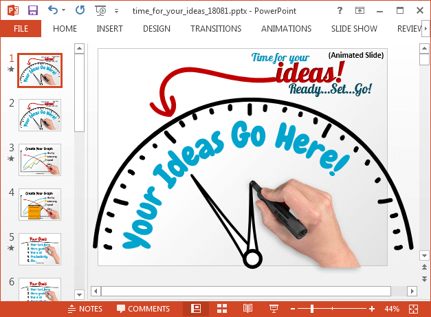 Time for your ideas PowerPoint template