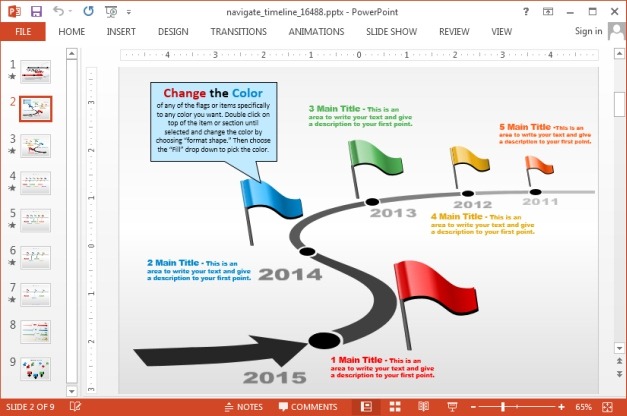 Timeline maker template for PowerPoint