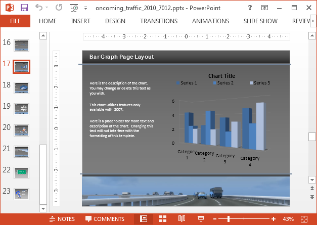 Traffic animation with charts