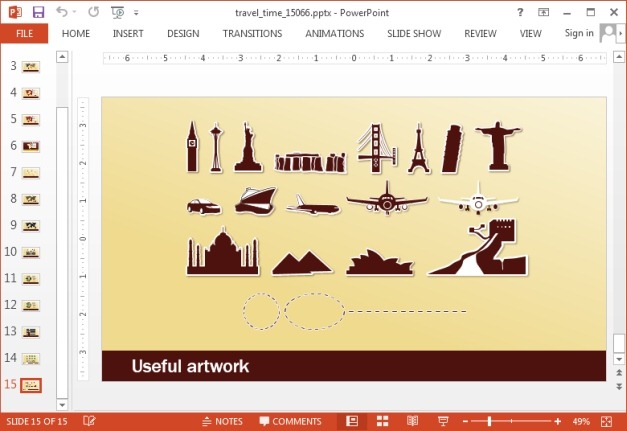 Travel clipart for PowerPoint