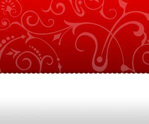 Vintage Floral Red PowerPoint Template