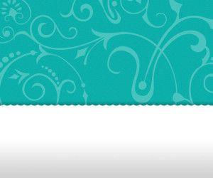 Vintage Floral Turquoise PowerPoint Template