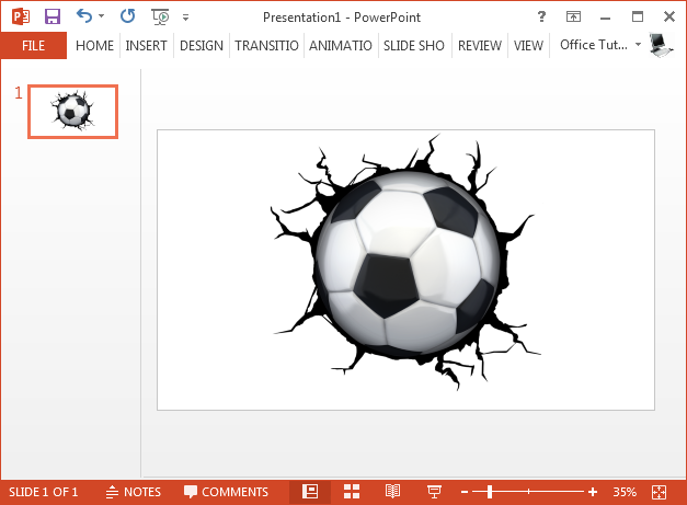 Wall crack soccer ball clipart