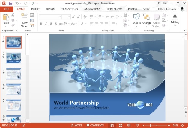 World Partnership PowerPoint Template