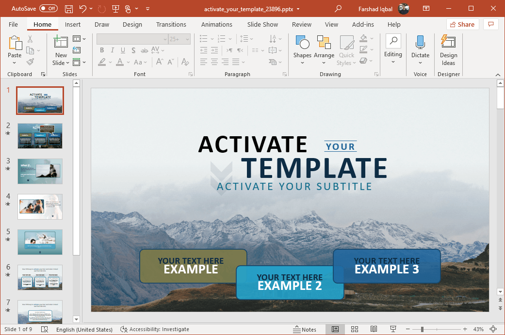 Wow experience PowerPoint template