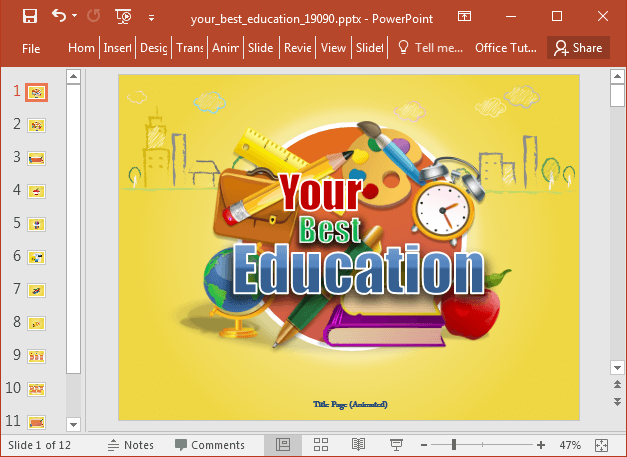 Your best education PowerPoint template