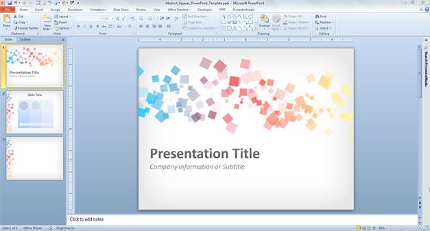 Abstract Squares PowerPoint Template