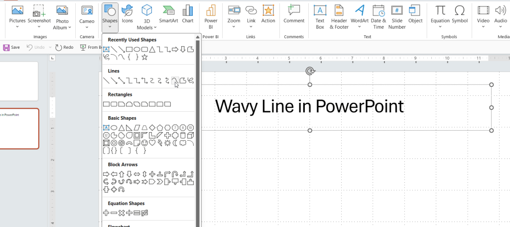 Wavy Line in PowerPoint