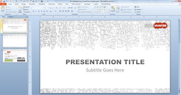 Alphabet PowerPoint Template