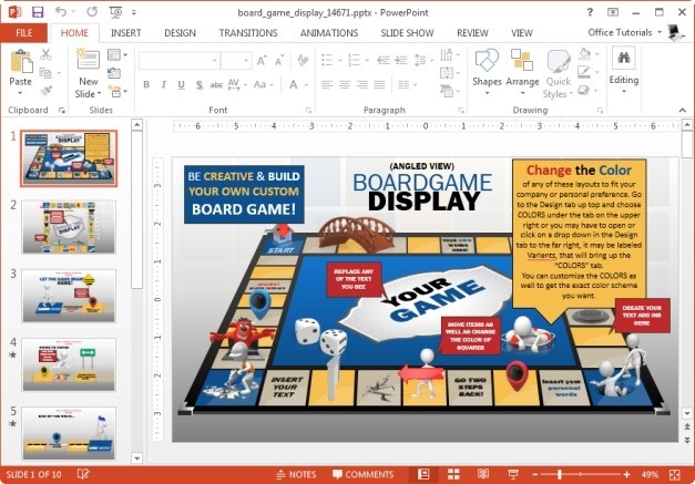 animated board game template for powerpoint