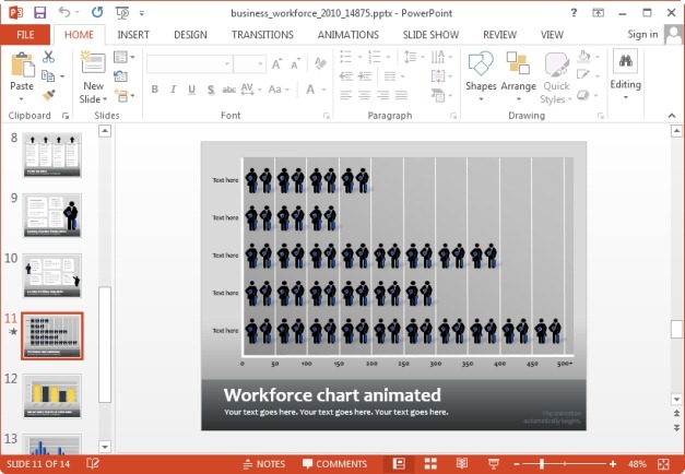 animated business workforce chart