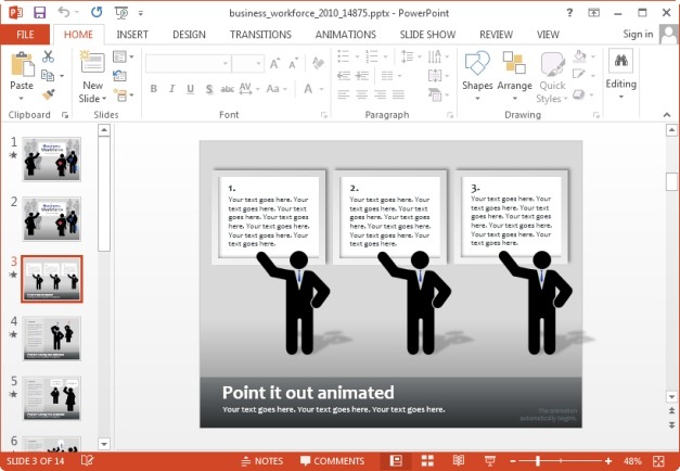 animated business workforce template