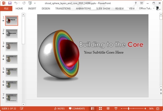 animated core diagram powerpoint template