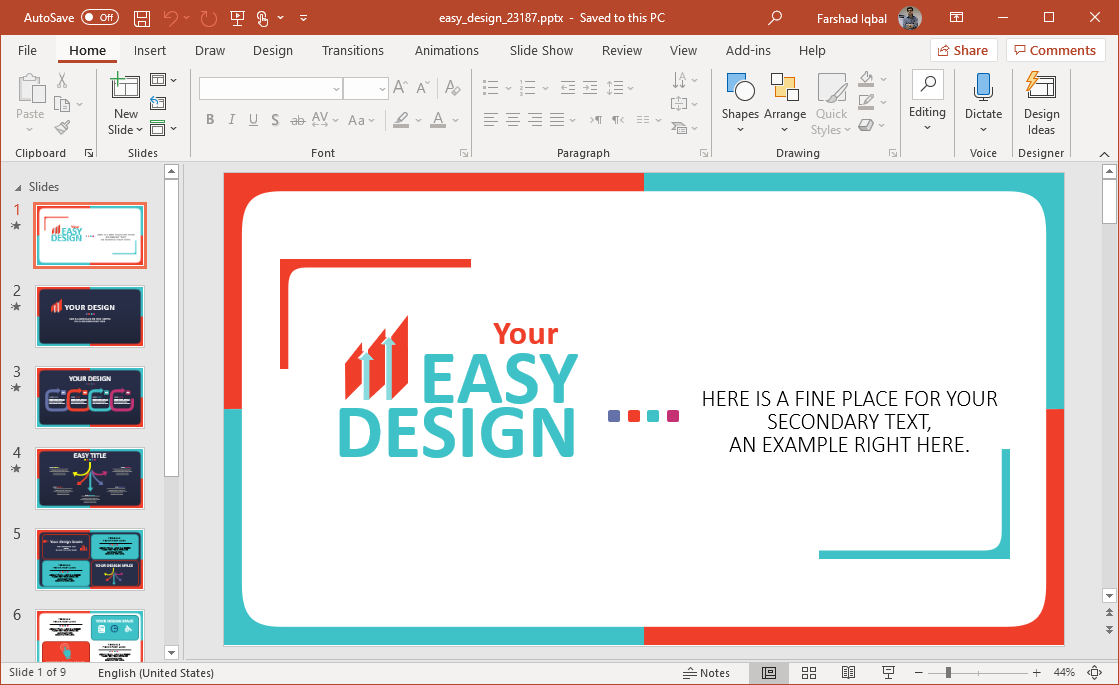 animated easy design template for powerpoint