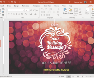 animated holiday season lights powerpoint template