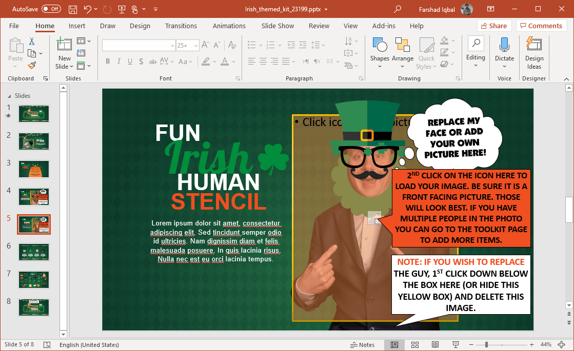 animated irish powerpoint template