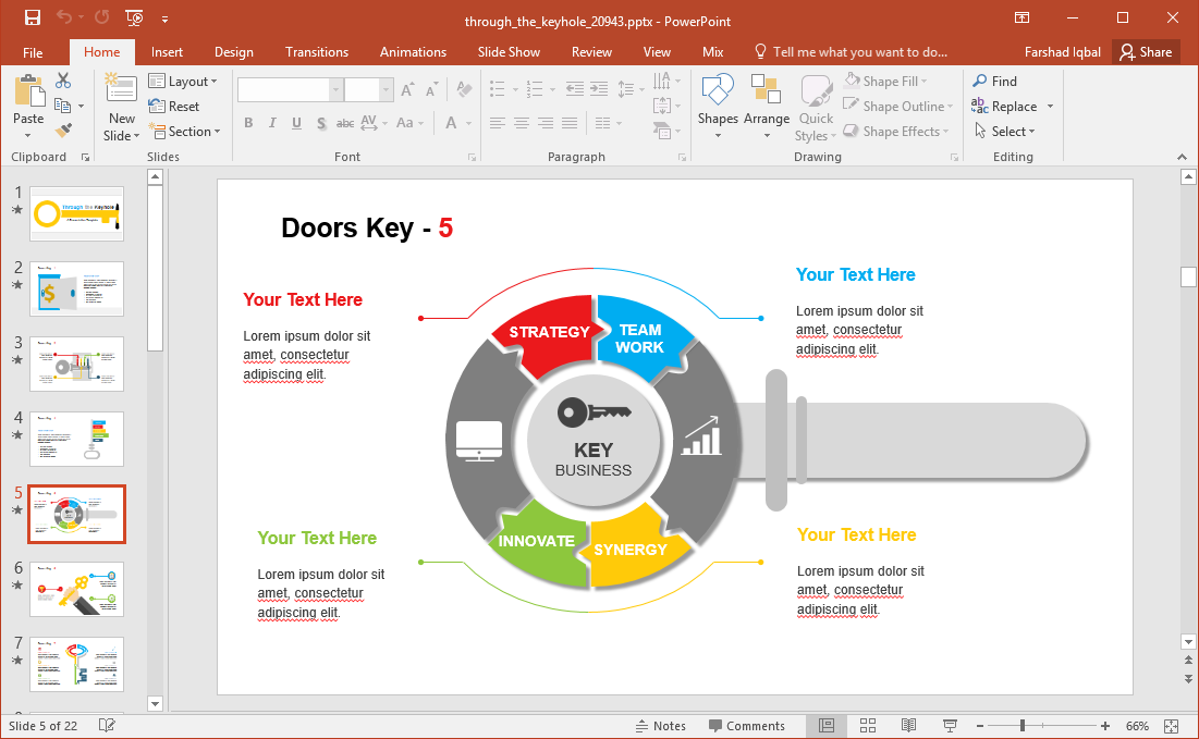 animated key infographic slides