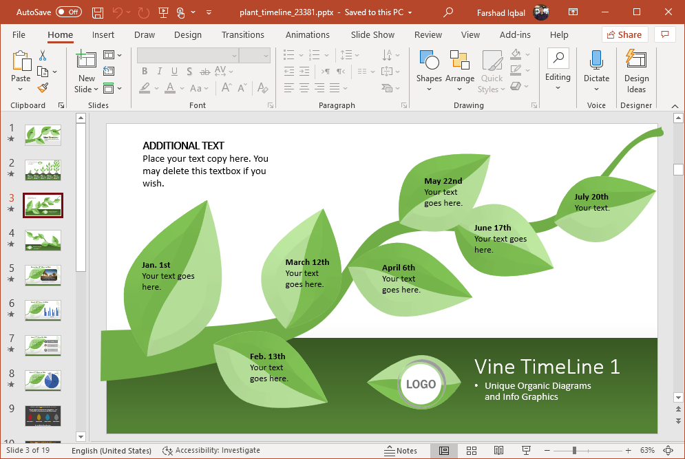 animated plant growth timeline for powerpoint