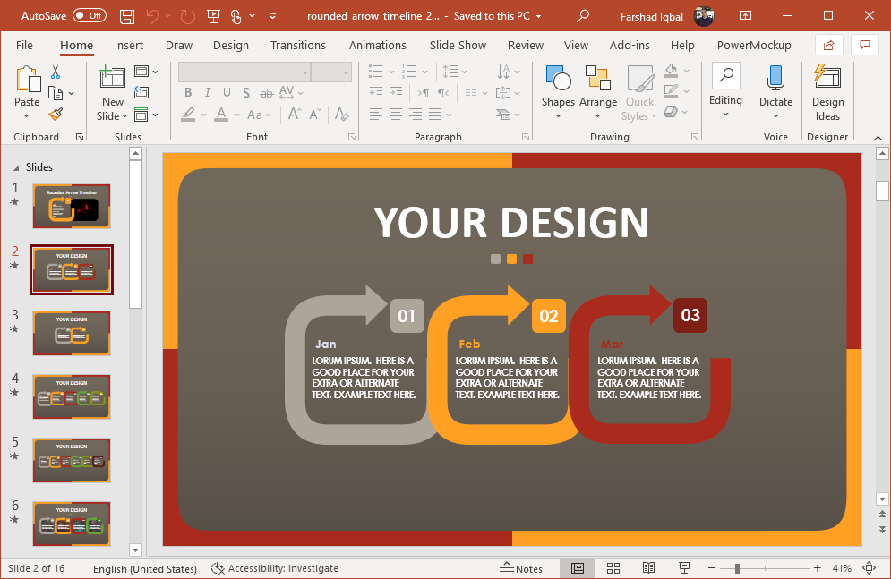 animated timeline design