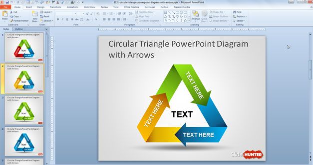 original arrows diagram for PowerPoint presentations