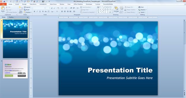 free awesome marketing powerpoint template for Office 2010