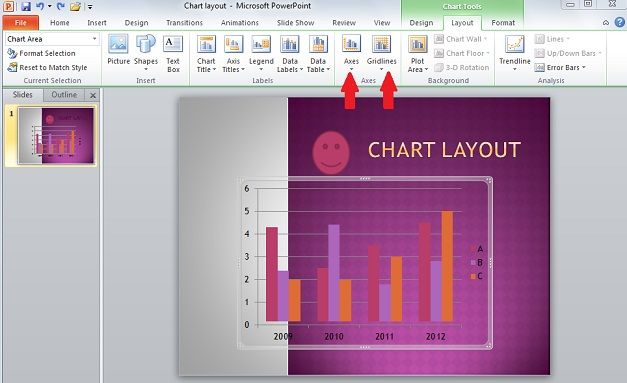 Layout axis in PowerPoint