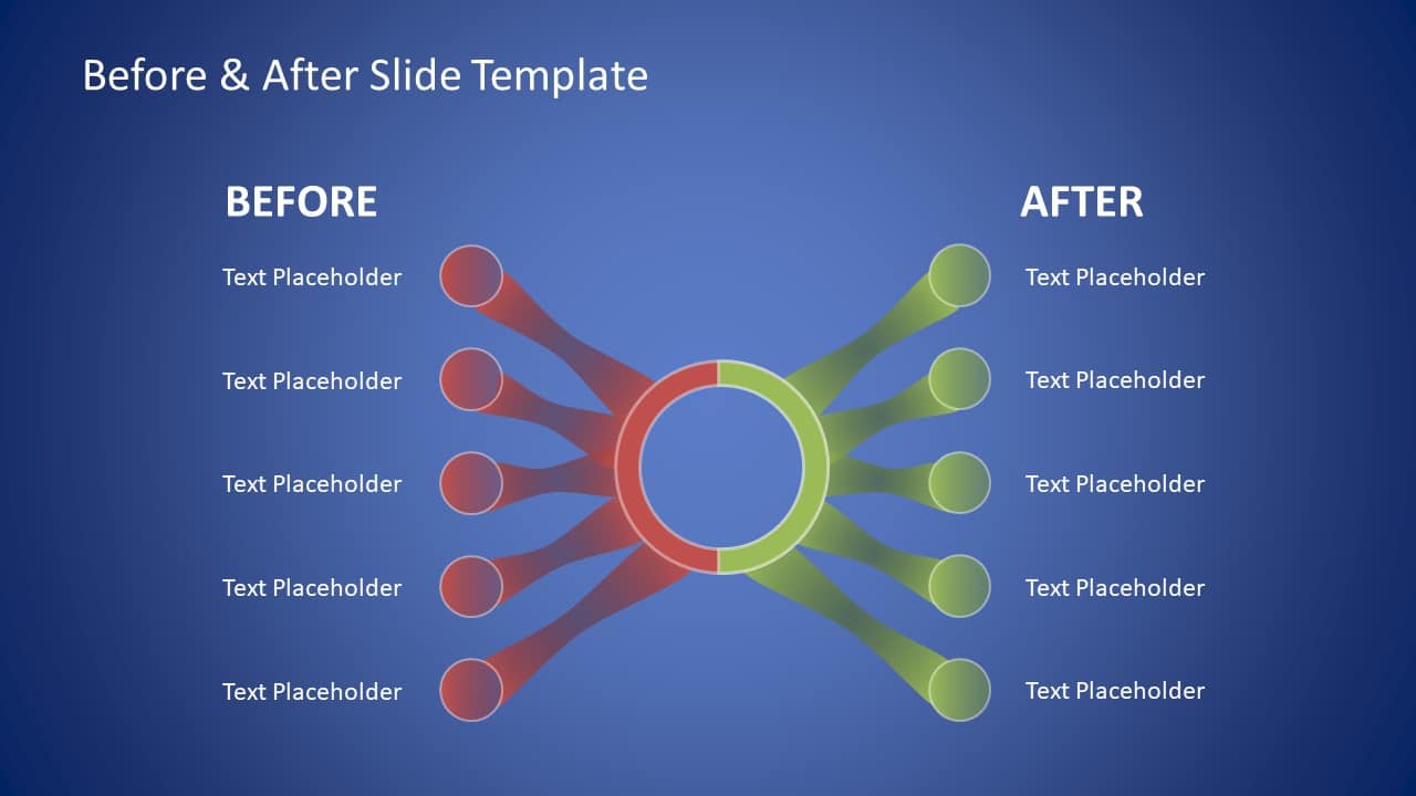 Before & After Comparison Slide Template for PowerPoint PPT presentations