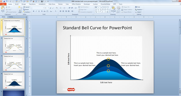 Standard Bell Curve Template for PowerPoint