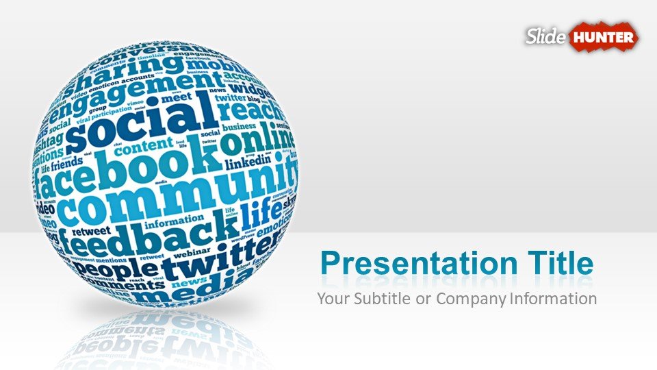 Blue Creative Social Media PowerPoint template