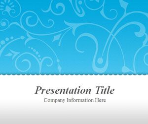 Vintage Floral Blue PowerPoint Template